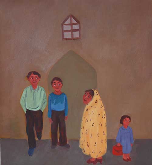 exterior of maquette, detail